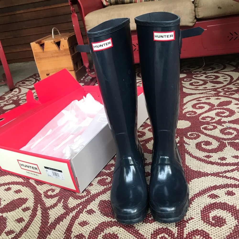 Hunter Rainboots navy blue